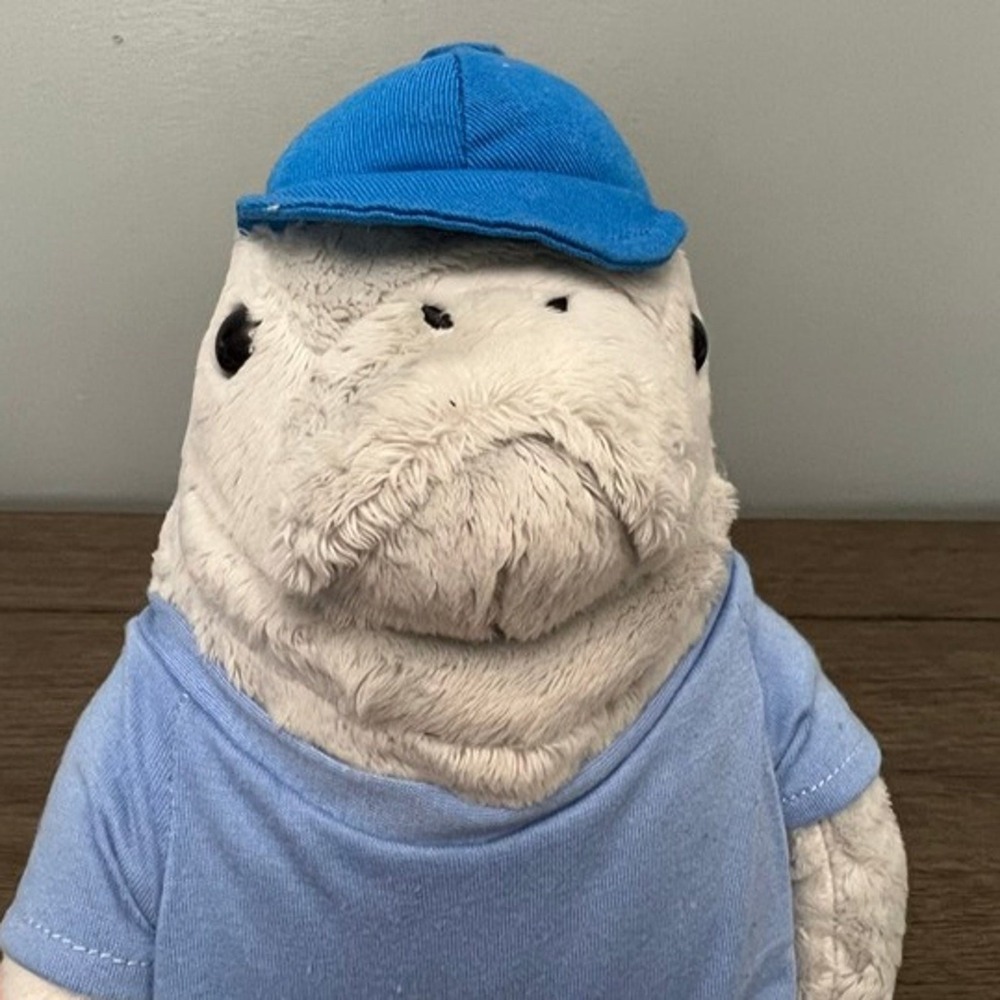 Roblox DenisDaily Messenger Manatee Plush Blue Hat Shirt Juniper Denis